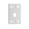 Placa de Pared Modular MAX, de 1 Salida, Color Blanco