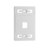 Placa de Pared Modular MAX, de 1 Salida, Color Blanco, Version Bulk (Sin Empaque Individual)