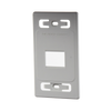 Placa de Pared Modular MAX, de 2 Salidas, Color Blanco
