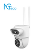 NGTECO NGSH01C8AN - PTZ WiFi Camera, 4MP, Dual Lens, 2-Area Monitoring, Human Detection, 2-Way Audio, Pan & Tilt, Local and Cloud Storage