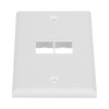 Vertical Wall Plate, 2-Port Keystone Jack, White
