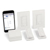 Kit de inicio de iluminación inteligente con hub Smart Bridge, 2 atenuadores de pared sin neutro, 2 controles Pico con pedestal de mesa y 2 placas, Caseta Wireless
