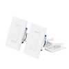 Kit de inicio de iluminación inteligente con hub Smart Bridge, 2 atenuadores de pared sin neutro, 2 controles Pico con pedestal de mesa y 2 placas, Caseta Wireless