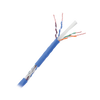 Bobina de Cable de 152.5 Metros (500 Pies) Cat6+ Calibre 23 Alto Desempeño, Super Flexible, UL, Color Azul, para Aplicaciones de Video Vigilancia, HD, y Redes de Datos. Uso Interior.