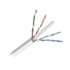 Bobina de Cable de 305 Metros (1000 Pies) de Cable Cat6 de Alto Desempeño, Super Flexible, UL, Cobre, Color Blanco, para Aplicaciones de Video Vigilancia y Redes de Datos