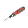 6-in-1 Screwdriver with Plastic Grip Handle (Torx #10 & #20, Hex #5, PH0, PH2, Slotted #5)