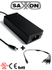 SAXXON PSU1205DPAQD - Power Supply Pack 12 Vdc 5 Amperes + Splitter for 4 Cameras/ Ideal For High Consumption Equipment/ For Multiple Uses: CCTV, Access, Attendance Systems, etc/ UL Certification/