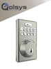 IQDLK-PGK-SN Cerradura con botón pulsador - Cerradura Inteligente PowerG, color Níquel Satinado Satin Nickel