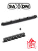 SAXXON KIT - Patch Panel 24 puertos / CAT 5E / 19 Pulgadas + GRATIS Organizador de cables horizontal con tapa para rack de19 / 1UR