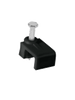 TCE LMG-NCC-5mm-BKQ50 - Square wall clip / internal dimension 5 mm / Height 6 mm / Black color / Bag of 50 pieces