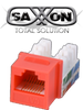 SAXXON M265C5R - Modulo jack keystone RJ45 / 8 Hilos / CAT 5E / Compatible con calibres AWG 22-26 / Color rojo