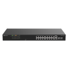 Switch PoE+ no Administrable, Hasta 120 Watts, Ideal para CCTV, 16 Puertos PoE +10/100, 2 Uplinks Gigabit y 2 SFP COMBO