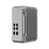 Industrial PoE Switch, ideal para temperaturas extremas y protección contra descargas, 4 puertos Gigabit PoE 802.3 af/at, 2 puertos SFP gestionable en la nube