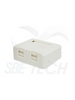 SBE TECH SBE-ROSETA2P, Roseta hueca de 2 puertos con ventanas para jack KEYSTONE