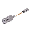 Conector TNC hembra inverso para cable RG-142/U.