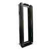 7ft x 19in Aluminum System Rack, 45U, With vertical organizers, ground connection, and mounting accessories