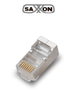 SAXXON S901E - Conector RJ45 macho para cable UTP con guía / CAT 6 / Blindado / Paquete de 100 piezas