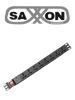 SAXXON SXPDU8P16A - PDU con 8 tomacorrientes individuales, 15 A, 120 V, 1U, protección contra rayos, aleación de aluminio