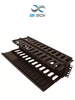 SBE TECH SBE-OH2URD - Organizador de cable horizontal para rack, de doble cara y base metálica, de 19 pulgadas y 2UR