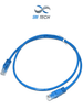 SBE TECH SBE-PCC6U2.0M-BL - Cable de conexión Cat 6, azul, de 2 metros con protector inyectado y moldeado