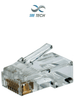 SBE TECH PLUGRJ45C6 - Conector RJ45 para cable UTP CAT 6 con baño de oro de 50 micras, paquete de 50 unidades