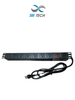 SBE TECH SBE-TC006VSP - Regleta de 6 tomas polarizadas 5-51R, montaje horizontal de 19