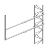 F-type arm for STZ-30G sections, hot-dip galvanized.
