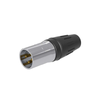 3-PIN XLR MALE CONNECTOR WITH STAINLESS STEEL HOUSING AND GOLD-PLATED CONTACTS