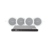 KIT de Amplificador de 120W para Rack | 4 Altavoces de Plafón de 4in | 3 - 6W | Sistema 70/100V