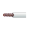 8 AWG Electrical Wire, white, stranded soft copper conductor. Self-extinguishing PVC insulation. 100-meter coil.