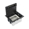 Caja Para Instalación en Piso Falso para Voz, Datos o Contactos Eléctricos / Capacidad para 2 Módulos / Espacio Embellecedor en la Tapa / Profundidad Ajustable de 90 a 120 mm (3.54 a 4.72 pulgadas) / Los Módulos se Adquieren Aparte / (SF210/14CY)