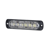 12-LED Auxiliary Light, Amber/Clear, SAE, Black Bezel, Clear Lens