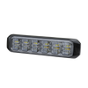 18-LED Auxiliary Light, SAE, Tri-Color, Black Bezel, Red/White/Blue, Clear Lens