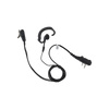 Lapel microphone with soft ear hook and braided fiber for Icom 2-pin accessory port with screws