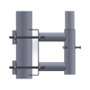 Adapter to mount a mast (tube) to a straight pole.