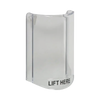 Cubierta protectora de policarbonato, superresistente, sin sonido, texto en inglés, para botones multiusos serie Stopper® Station de STI