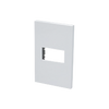 Placa de policarbonato con base de acero para 1 módulo 1/3 color blanco.