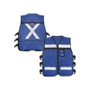 Chaleco Reflejante con 6 Bolsas Externas / 6 Broches ajustables / Talla Grande.