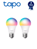 TP-LINK - TAPO L535E2-PACK - Foco LED Inteligente RGB con WiFi y función multicolor, equivalente a 75 Watts. Paquete con 2 piezas