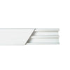 Self-extinguishing white PVC trunking, with divider, 20 x 10 mm, 2.5m length (5101-01250)