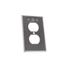 Tapa rectangular para tomacorriente dúplex tipo RR de aluminio resistente a la intemperie.