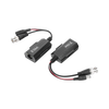 Active transceivers kit with power connector (12V/24VDC/AC) TurboHD for video applications over UTP Cat5e/6 in HD. Distance up to 150 m in 4K