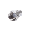Conector F Macho, Plegable con PIN para Cable RG-6, Cuerpo de Bronce Niquelado.