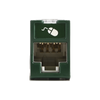 Jack UltraMAX Cat5e, UTP, Montaje Híbrido en Placa de Pared (Plano y Angulado), Color Verde, Punch Down