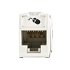 Jack Ultramax Cat6, UTP, Montaje Híbrido en Placa de Pared (Plano y Angulado), Color Blanco, Punch Down