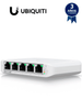 UBIQUITI USW-FLEX-MINI Switch UniFi Gestionable Compacto de 5 Puertos 10/100/1000 Mbps, entrada de PoE 802.3af/at