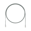 Cable de Parcheo TX6, UTP Cat6, Diámetro Reducido (28AWG), Color Gris, 1.5 Metros (4.92 Pies)