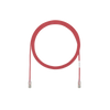 Cable de Parcheo TX6, UTP Cat6, Diámetro Reducido (28AWG), Color Rojo, 3.05 Metros (10 Pies)