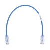 Cable de Parcheo TX6, UTP Cat6, Diámetro Reducido (28AWG), Color Azul, 0.3 Metros (1 Pie)