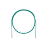 Cable de Parcheo TX6, UTP Cat6, Diámetro Reducido (28AWG), Color Verde, 0.3 Metros (1 Pie)
